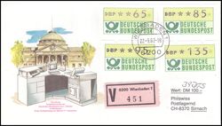 1982  Automatenmarken auf Wertbrief