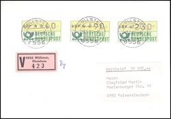 1981  Automatenmarken auf Wertbrief