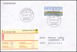 1997  Automatenmarke auf R-Brief
