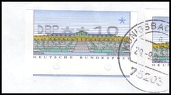 1993  Automatenmarken auf Brief mit Verschnitt