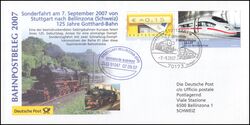 2007  Historische Bahnpostfahrt Stuttgart - Bellinzona (CH)