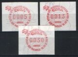 Kuba 1984  Automatenmarken zum UPU Weltkongreß in...