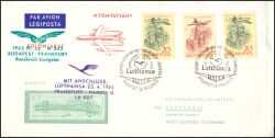 1965  Flug Budapest- Frankfurt mit Anschlussflug