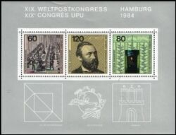 1984  UPU Weltpostkongress in Hamburg - Blockausgabe