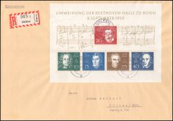 1961  Mischfrankatur auf Einschreibebrief