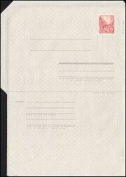1957  Faltbrief - Wertstempel Stalinallee - a