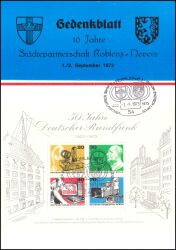 1973  10 Jahre Stdtepartnerschaft Koblenz - Nevers