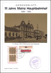 1995  111 Jahre Mainz Hauptbahnhof