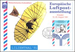 1991  Europische Luftpostausstellung LILIENTHAL `91