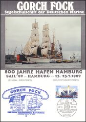 1989  800 Jahre Hafen Hamburg - Gorch Fock