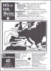 1998  115. Reise des Segelschulschiffs Gorch Fock