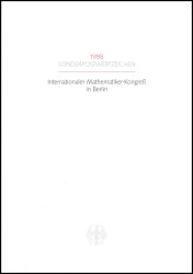 1998  Ministerkarte - Internationaler Mathematikerkongress