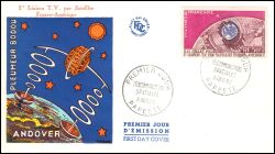 Franz. Polynesien 1962  Erste Fernseh-Direktübertragung durch "Telstar"