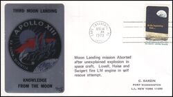 1970  Apollo 13 - Mondlandemission nach Explosion im Raumschiff abgebrochen