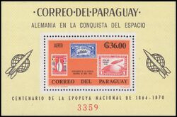 Paraguay 1966  Deutscher Beitrag zur Weltraumfahrt
