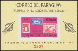 Paraguay 1966  Deutscher Beitrag zur Weltraumfahrt