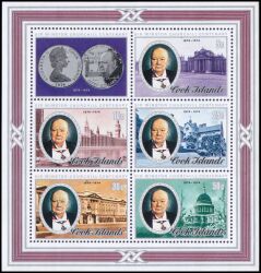 Cook-Inseln 1974  100. Geburtstag von Winston Spencer Churchill