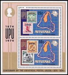 Aitutaki 1974  100 Jahre Weltpostverein (UPU)