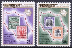 Penrhyn 1974  100 Jahre Weltpostverein (UPU)