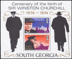 Süd-Georgien 1974  100. Geburtstag von Winston Spencer Churchill