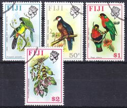 Fidschi-Inseln 1971  Freimarken: Einheimische Vgel und Blumen