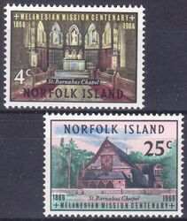 Norfolk-Inseln 1966  100 Jahre Melanesische Mission
