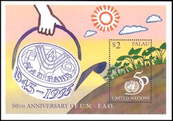 Palau-Inseln 1995  50 Jahre Welternhrungsorganisation (FAO)