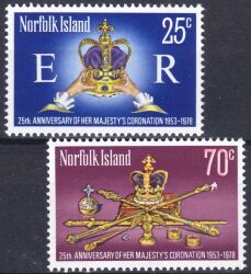 Norfolk-Inseln 1978  25. Jahrestag der Krönung von Königin Elisabeth II