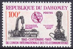 Dahomey 1965  100 Jahre Internationale Fernmeldeunion (ITU)