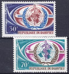 Dahomey 1968  20 Jahre Weltgesundheitsorganisation (WHO)