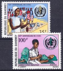 Dahomey 1973  25 Jahre Weltgesundheitsorganisation (WHO)
