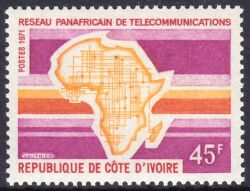 Elfenbeinküste 1971  Panafrikanisches Fernmeldenetz