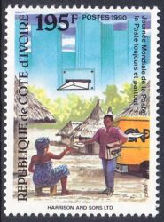 Elfenbeinküste 1990  Weltposttag