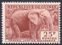 Guinea 1959  Einheimische Motive: Elefant