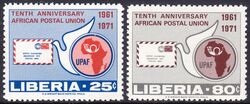 Liberia 1971  10 Jahre Afrikanische Postunion