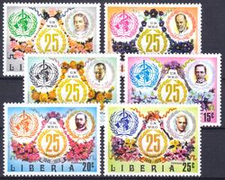 Liberia 1973  25 Jahre Weltgesundheitsorganisation (WHO)