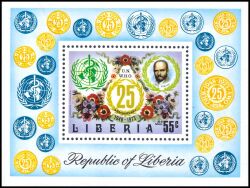 Liberia 1973  25 Jahre Weltgesundheitsorganisation (WHO)