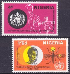 Nigeria 1968  20 Jahre Weltgesundheitsorganisation (WHO)