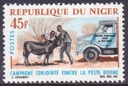 Niger 1966  Kampf gegen die Rinderpest