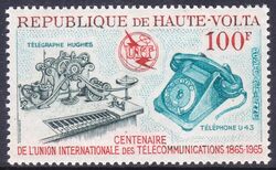 Obervolta 1965  100 Jahre Internationale Fernmeldeunion (ITU)
