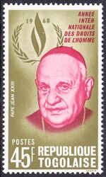 Togo 1969  Papst Johannes XXIII.