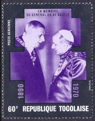 Togo 1971  Tod von Charles de Gaulle