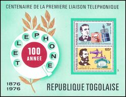 Togo 1976  100 Jahre Telefon
