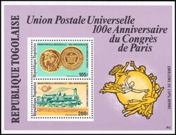 Togo 1978  100. Jahrestag des UPU-Kongresses in Paris