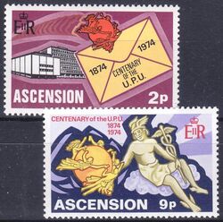 Ascension 1974  100 Jahre Weltpostverein (UPU)