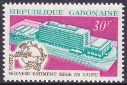 Gabun 1970  Neuer Amtssitz des Weltpostvereins (UPU)