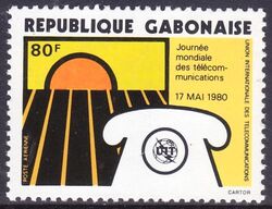 Gabun 1980  Weltfernmeldetag