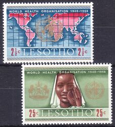 Lesotho 1968  20 Jahre Weltgesundheitsorganisation (WHO)
