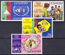 Lesotho 1973  10 Jahre Welternhrungsprogramm
