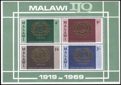 Malawi 1969  50 Jahre Internationale Arbeitsorganisation (ILO)